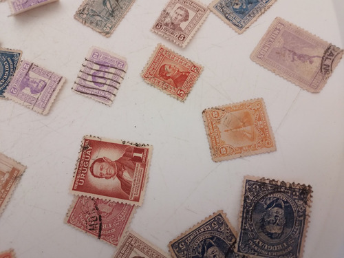 Lote Antiguas Estampillas Uruguay Variado Ver Leer L15 (Usado)