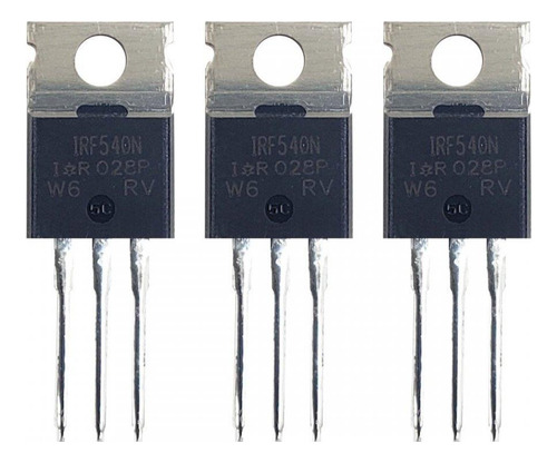 (kit 3 Unidades) Transistor Mosfet Canal N 100v 33a Irf540n