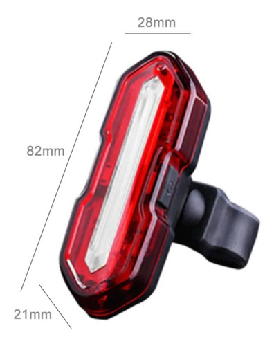 Imagen 8 de 8 de Luz Trasera De Bicicleta Led Lampara De Flash Recargable Usb
