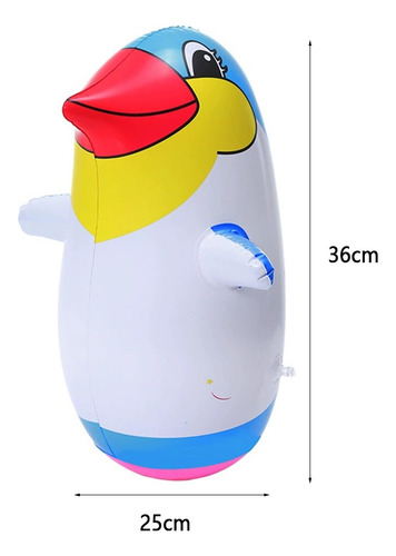 3pz Pingüino Grande 45cm Inflable Juguete Infantil Box Saco