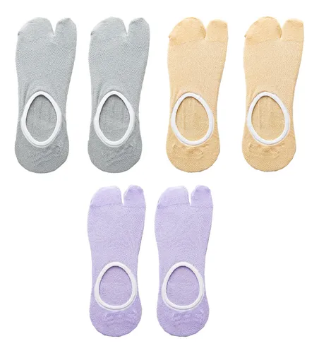 3 Pares De Calcetines Transpirables De Dos Dedos Para Niña,