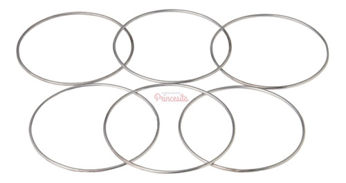 Pack 6 Argollas Alambre Galvanizado 12 Cm Atrapasueños