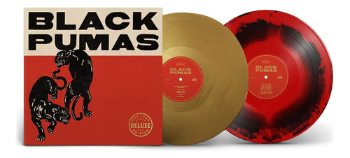 Vinilo: Black Pumas Deluxe Gold & Red/black Marble