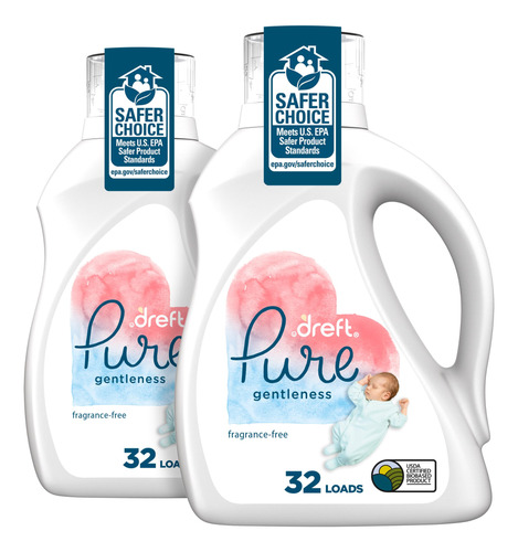 Dreft Pure Gentleness - Detergente Liquido Para Bebe, Sin Fr