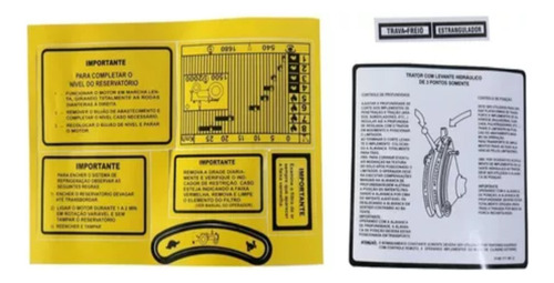 Jogo Decalque Trator Massey Ferguson 250