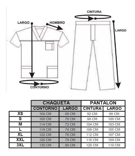 Imagen 7 de 7 de Ambos Sanitario Unifiormes Medicos S Al Xxxl Talles Grandes
