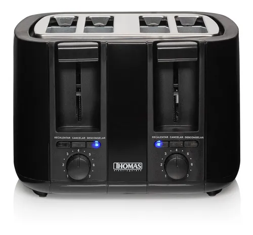 Tostador Thomas Th-126 4 Panes Color Negro