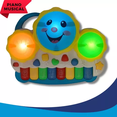 Teclado Infantil Piano Musical Tambor com Musica e Led - Fungame CPO56707