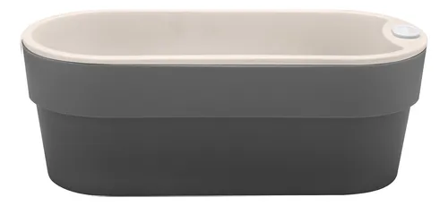 Maceta Ou Macetero Huerta Auto Riego Gris 1,75 Lt Gris