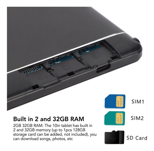 Tableta De Alta Definición De 10 Pulgadas Dual Sim Octa Core