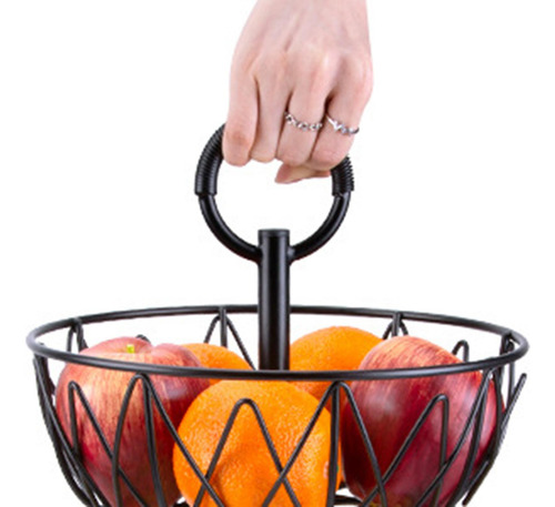 Cesta De Frutas De 3 Niveles De Hierro Placa De Frutas Y