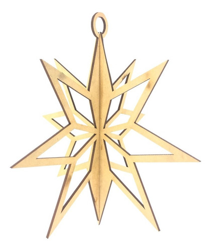 Imagen 1 de 3 de Kit 12 Esferas Navideñas Forma Estrella Adorno 10 Y 20cm