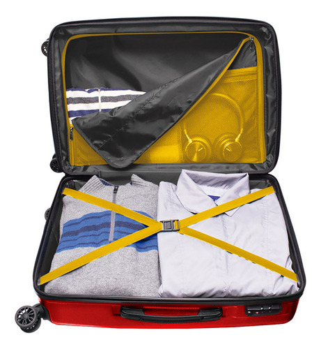 Maleta Skypeak Ocean 28'' Rígida Con Candado Tsa Rojo Rojo Liso