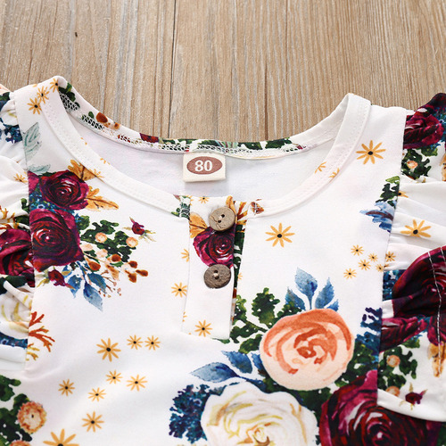 Trajes Tipo Mameluco Con Diadema Y Estampado De Flores Para