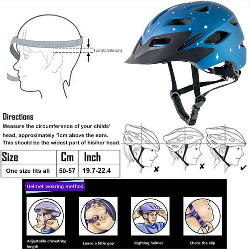 Casco De Bicicleta Para Ninos, Bicicleta Multideportiva A...