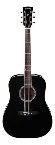 Guitarra Acústica Ibanez Performance Pf15 Color Black Orientación De La Mano Diestro