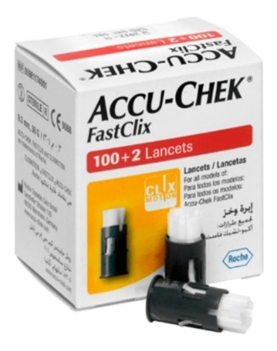 Accu Chek Fastclix Lancetas Para Punzador Modelo Guide X 102