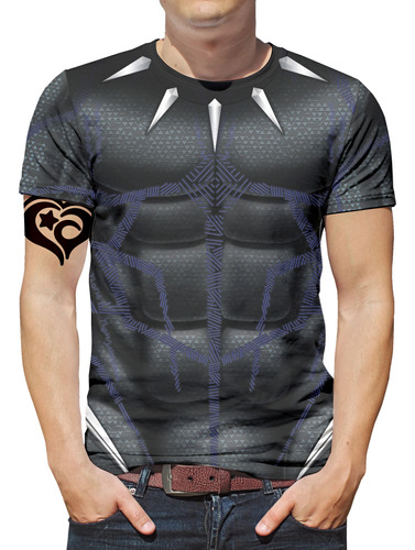 Camiseta Pantera Negra Plus Size Herois Masculina