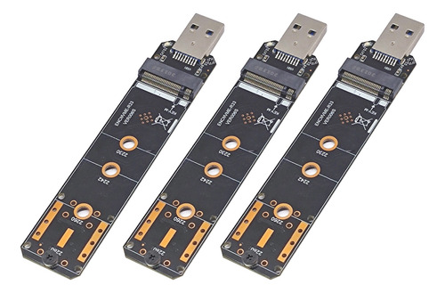 3 Adaptadores M.2 Nvme Ssd A Usb3.2 Gen2 De 10 Gbps M.2 Nvme