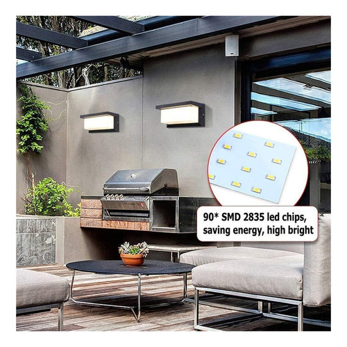 Moderna Luz De Parede Led Externa 18 W À Prova D'água Ip66