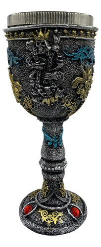 Cálice Taça Copo 3d Caveira Crânio Skull Resina Medieval