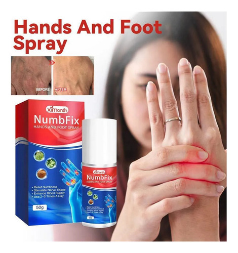 Spray Para Dor Nos Nervos Das Mãos E Dos Pés 50g