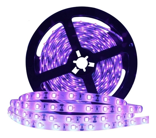 1 Cinta Led 5050 Ultravioleta Uv 395nm 5 Metros 12v 300 Leds