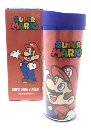 Copo De Viagem Super Mario 500 Ml Produto Oficial Nintendo 