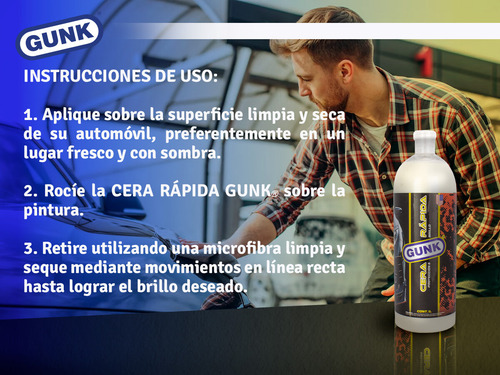 Cera Rápida Protector Y Acabado Brillante Botella 1 L Gunk