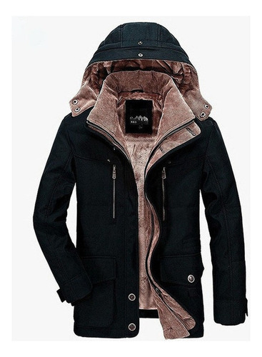 Nnnn Chamarra Polar Con Capucha For Hombre, Abrigo Militar