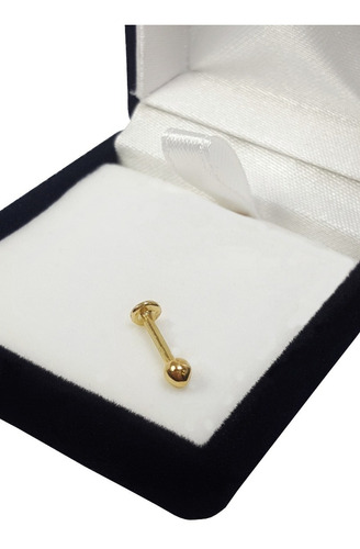 Piercing Menton Oro Amarillo 18k Labio Hombre Mujer Pi5-bol