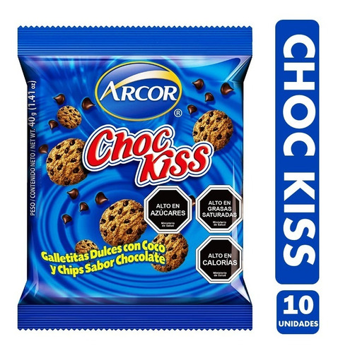 Galletas Colación Chockiss - Pack De 10 Unidades De 35gr C/u