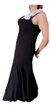 Comprar Vestido Negro Largo Flores Blancas Talle Grande Madrina Gala