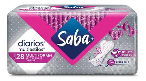 Pantiprotectores Saba Diarios Multiestilos Con 28 Piezas