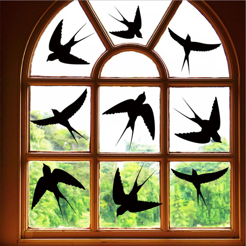 Pegatinas De Golondrina, 6 Hojas, 20 Piezas, Decoraciones