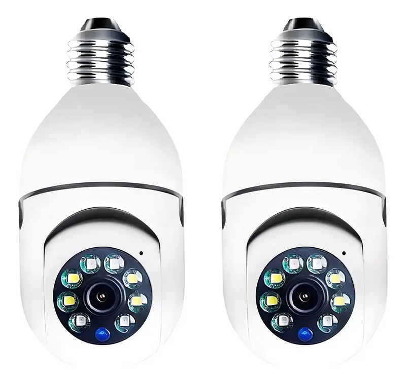 Kit 2 cameras seguranca 360° Jortan Wi Fi IP HD