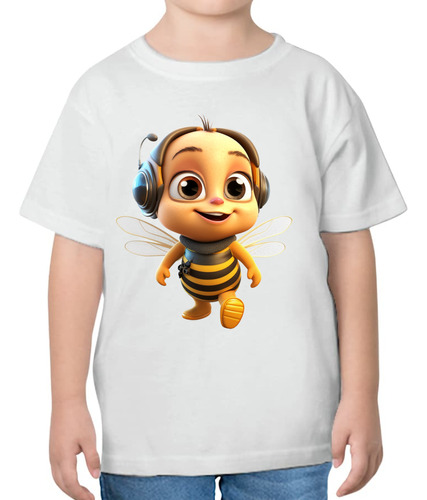 Playera Estampada De Niños De Bee Abeja Animada