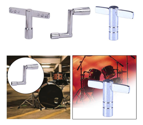 (b) Llave De Ajuste Con Llave De Afinación De Batería, De Al