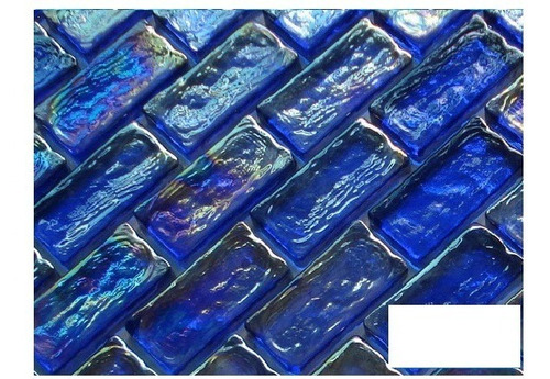 Mosaico Vidrio Azul Serie Tenyion Piscina 2x4.2x8 Caja: 1m²