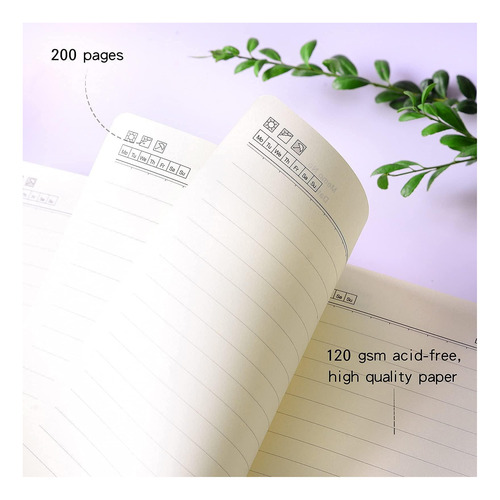 Notebooks Ejecutivos De Tapa Dura Alineada 200 Páginas 57 X