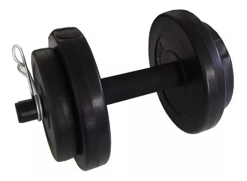 Imagen 2 de 2 de Mancuerna Pesa Hueca Caño Con Grip X 2 + 14 Kg Discos Pvc