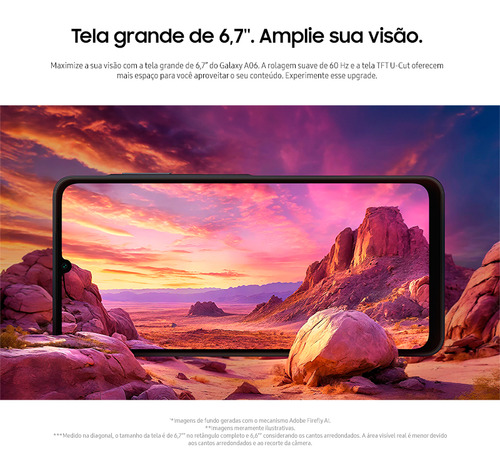 Samsung Galaxy A06 Dual SIM 128 GB branco 4 GB RAM - Excelente (Recondicionado)