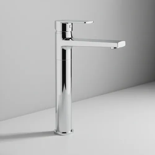 Griferia Monocomando Lavatorio Rio Peirano 61-176 Baño Alto Color Cromo Acabado Cromado Vanitory Mezcladora Canilla Cierre Ceramico