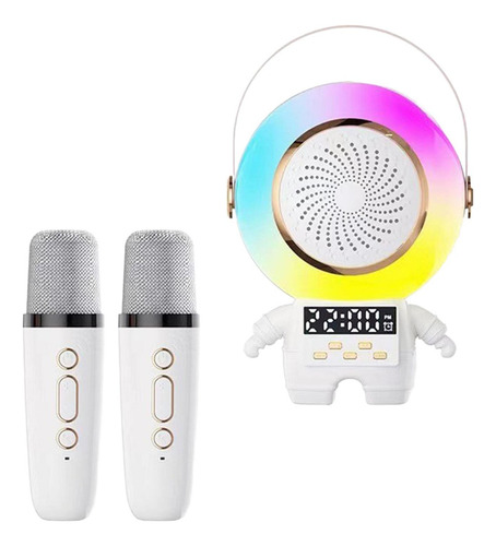 . Máquina De Karaokê Com Microfones E Luzes 2 Microfones