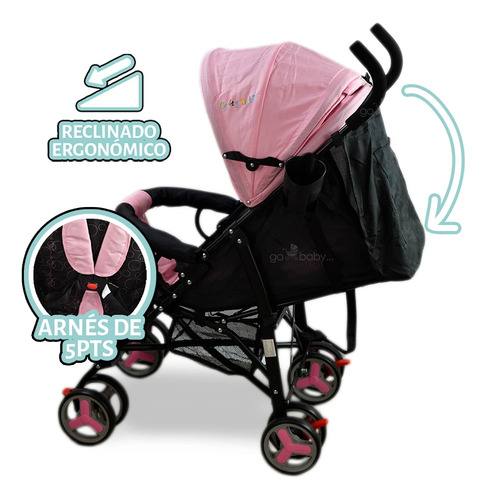 Carriola De Baston Cw Jade Rosa Negro