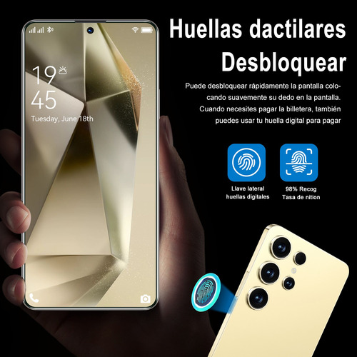 S25 Ultra Taplet Dual Sim 16gb Ram 512gb Rom 2025 El Más Popular Smartphone Android 14 5g Wifi Súper Barato Celular Desbloquea Batería Larga Duración Negro
