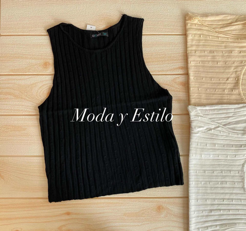 Musculosa De Hilo Disponible En Tres Colores