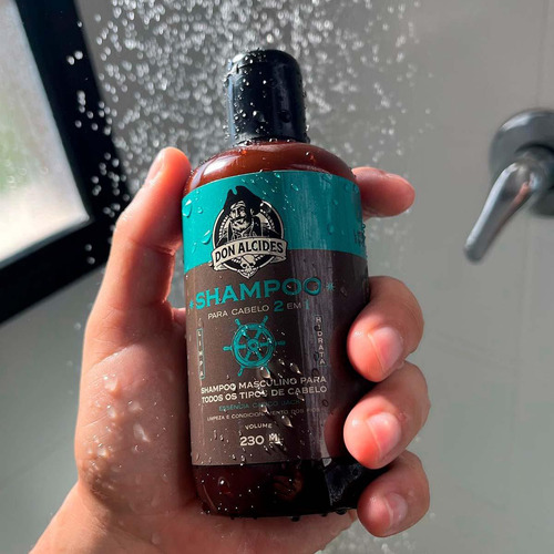 Shampoo Para Cabelo 2 Em 1 Calico Jack 230ml Don Alcides