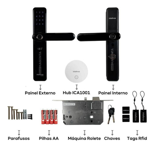 Imagem 2 de 6 de Fechaduraintelbras Ifr 7000+ Com App Maçaneta Alexa