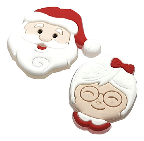 Aplique Emborrachado - Papai E Mamãe Noel - C/20 - 108287